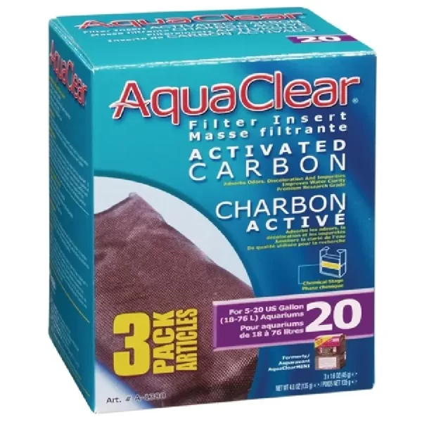 AquaClear 20 Activated Carbon Filter Insert - 3pk