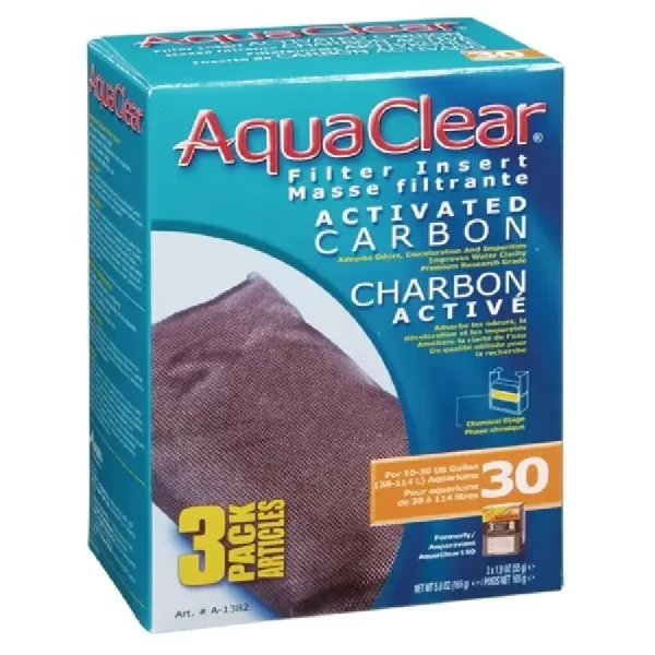 AquaClear 30 Activated Carbon Filter Insert - 3pk