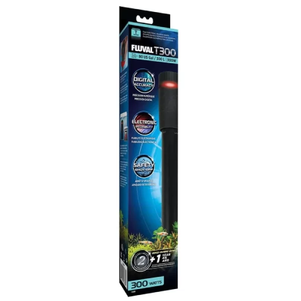 Fluval T300 Fully Electronic Aquarium Heater, 300W, up to 80 US Gal / 300 L