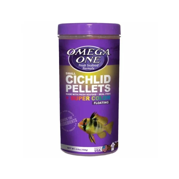 Omega One Small Cichlid Pellets + Super Color (Floating), 184g